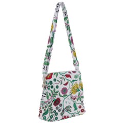 Flowers Garden Tropical Plant Zipper Messenger Bag