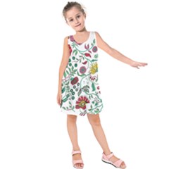 Flowers Garden Tropical Plant Kids  Sleeveless Dress by Pakrebo