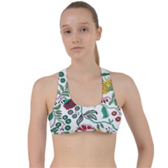 Flowers Garden Tropical Plant Criss Cross Racerback Sports Bra by Pakrebo