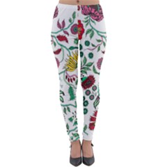 Flowers Garden Tropical Plant Lightweight Velour Leggings