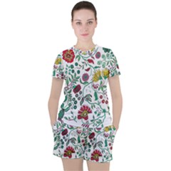 Flowers Garden Tropical Plant Women s Tee And Shorts Set