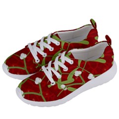 Mistletoe Christmas Texture Advent Women s Lightweight Sports Shoes