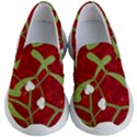 Mistletoe Christmas Texture Advent Kids  Lightweight Slip Ons View1