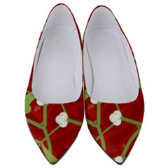 Mistletoe Christmas Texture Advent Women s Low Heels by Pakrebo