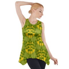 Texture Plant Herbs Herb Green Side Drop Tank Tunic by Pakrebo