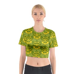 Texture Plant Herbs Herb Green Cotton Crop Top by Pakrebo