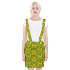 Texture Plant Herbs Herb Green Braces Suspender Skirt by Pakrebo