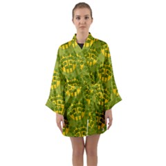 Texture Plant Herbs Herb Green Long Sleeve Kimono Robe by Pakrebo