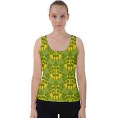 Texture Plant Herbs Herb Green Velvet Tank Top