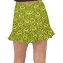 Texture Plant Herbs Herb Green Fishtail Mini Chiffon Skirt View2