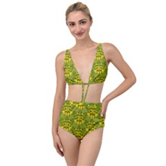 Texture Plant Herbs Herb Green Tied Up Two Piece Swimsuit by Pakrebo