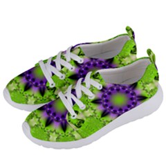 Pattern Abstract Background Art Green Women s Lightweight Sports Shoes