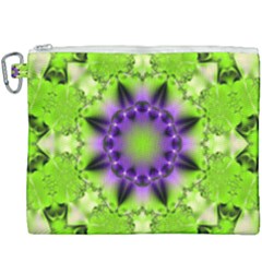 Pattern Abstract Background Art Green Canvas Cosmetic Bag (xxxl)