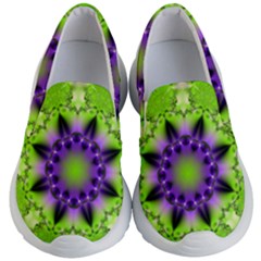 Pattern Abstract Background Art Green Kids  Lightweight Slip Ons