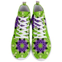 Pattern Abstract Background Art Green Men s Lightweight High Top Sneakers