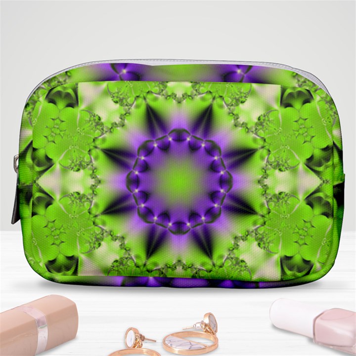 Pattern Abstract Background Art Green Make Up Pouch (Small)