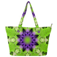 Pattern Abstract Background Art Green Full Print Shoulder Bag