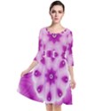 Pattern Abstract Background Art Purple Quarter Sleeve Waist Band Dress View1