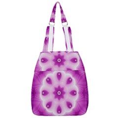 Pattern Abstract Background Art Purple Center Zip Backpack