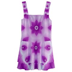 Pattern Abstract Background Art Purple Kids  Layered Skirt Swimsuit