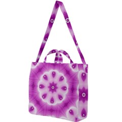 Pattern Abstract Background Art Purple Square Shoulder Tote Bag