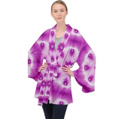 Pattern Abstract Background Art Purple Velvet Kimono Robe