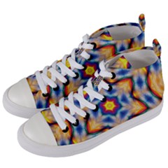 Pattern Abstract Background Art Women s Mid-top Canvas Sneakers