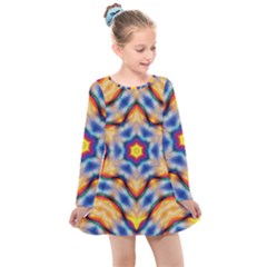 Pattern Abstract Background Art Kids  Long Sleeve Dress