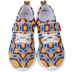 Pattern Abstract Background Art Women s Velcro Strap Shoes