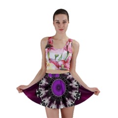 Kaleidoscope Round Circle Geometry Mini Skirt by Pakrebo