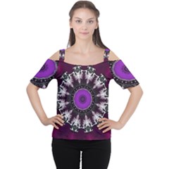 Kaleidoscope Round Circle Geometry Cutout Shoulder Tee