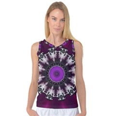 Kaleidoscope Round Circle Geometry Women s Basketball Tank Top by Pakrebo