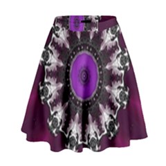 Kaleidoscope Round Circle Geometry High Waist Skirt by Pakrebo