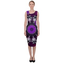 Kaleidoscope Round Circle Geometry Sleeveless Pencil Dress