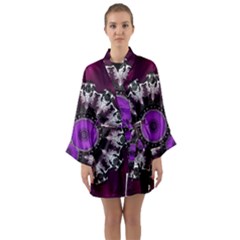 Kaleidoscope Round Circle Geometry Long Sleeve Kimono Robe by Pakrebo