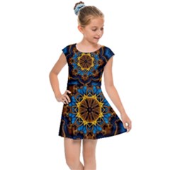 Pattern Abstract Background Art Kids  Cap Sleeve Dress