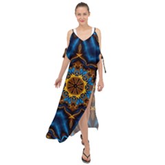 Pattern Abstract Background Art Maxi Chiffon Cover Up Dress