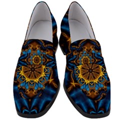 Pattern Abstract Background Art Women s Chunky Heel Loafers