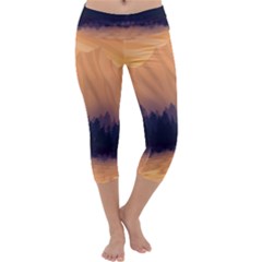 Landscape Nature Mountains Sky Capri Yoga Leggings by Pakrebo