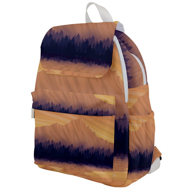 Landscape Nature Mountains Sky Top Flap Backpack