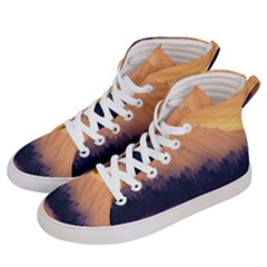 Landscape Nature Mountains Sky Women s Hi-top Skate Sneakers