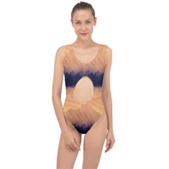 Landscape Nature Mountains Sky Center Cut Out Swimsuit