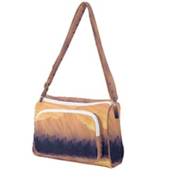 Landscape Nature Mountains Sky Front Pocket Crossbody Bag