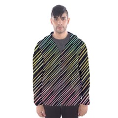 Pattern Abstract Desktop Fabric Hooded Windbreaker (men)