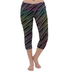 Pattern Abstract Desktop Fabric Capri Yoga Leggings by Pakrebo