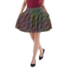 Pattern Abstract Desktop Fabric A-line Pocket Skirt by Pakrebo