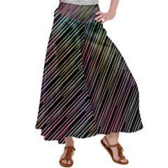 Pattern Abstract Desktop Fabric Satin Palazzo Pants