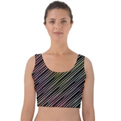 Pattern Abstract Desktop Fabric Velvet Crop Top