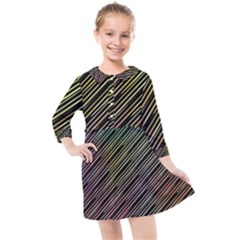 Pattern Abstract Desktop Fabric Kids  Quarter Sleeve Shirt Dress