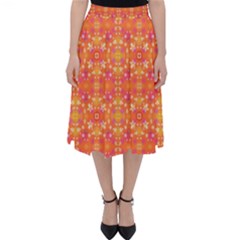 Desktop Pattern Abstract Orange Classic Midi Skirt